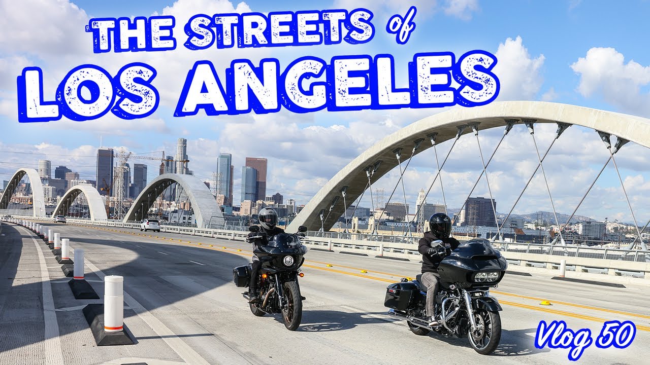 Downtown Los Angeles on our Harley-Davidson's - Vlog 50