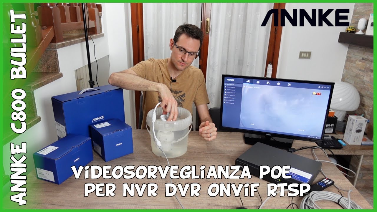 Recensione telecamera di videosorveglianza POE 4k ANNKE C800 bullet per impianti NVR DVR RTSP ONVIF