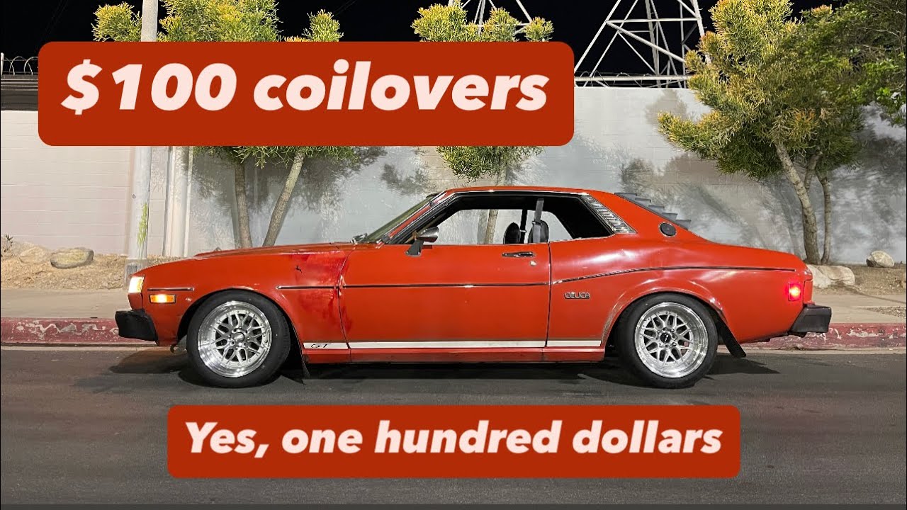 1976 Toyota Celica gets $100 coilover suspension