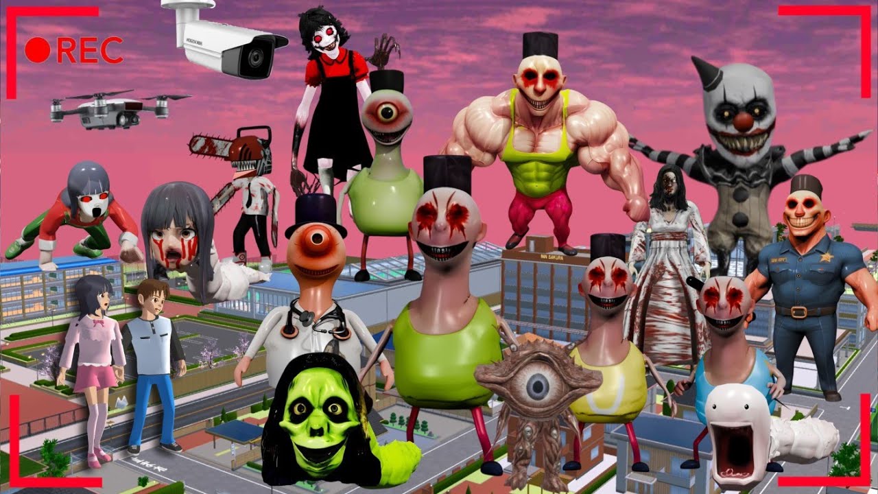 Yuta Mio Panik CCTV MEREKAM PASUKAN HANTU HAMOOD DIKota Sakura 😱 SAKURA SCHOOL SIMULATOR 