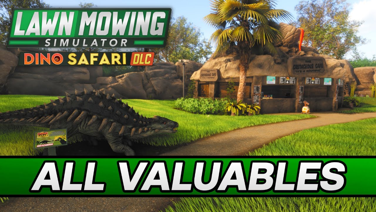 Lawn Mowing Simulator - All 4 Valuables Locations (All Dino Safari DLC Collectibles)