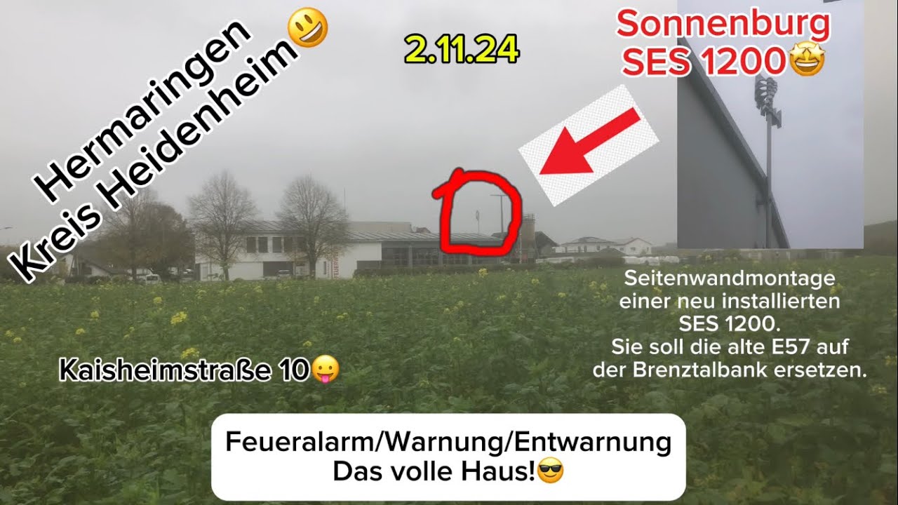 Sirenenprobe im Nebel - Sirenenprobe Hermaringen || Sonnenburg SES 1200 #sirene