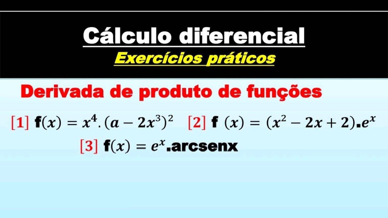 DERIVADA DE PRODUTO DE FUNÇÕES