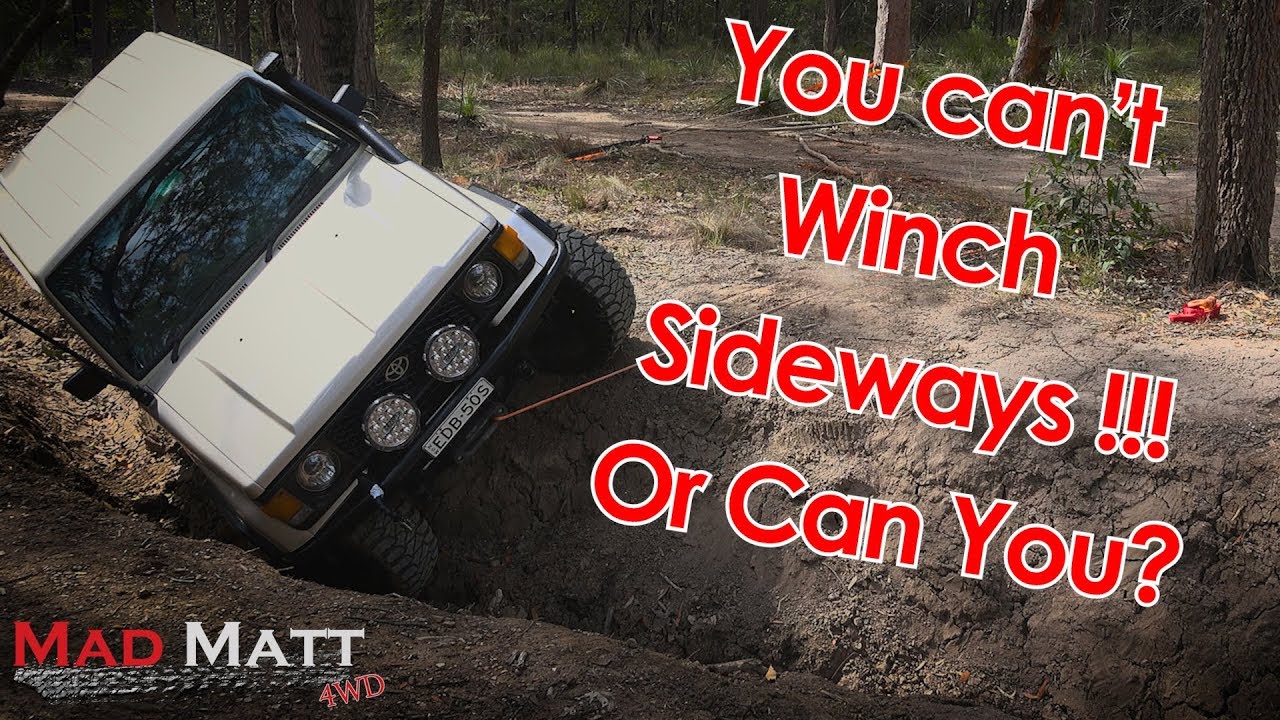 Winching out of a DEEP RUT sideways... Can it be done?