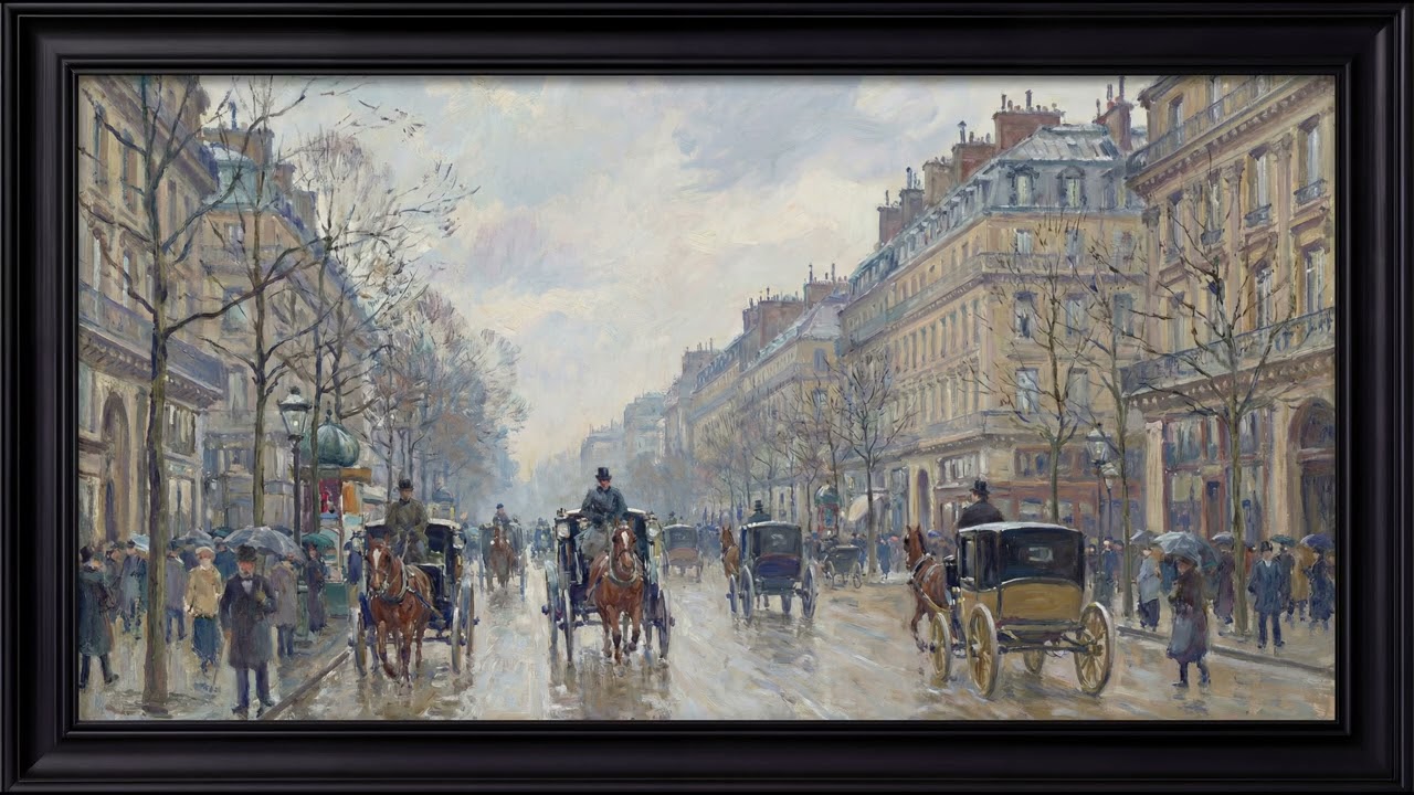 Boulevard des Capucines – 4K Art Mode TV | Ambient Paris Scene