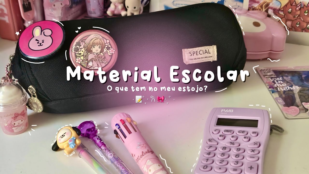 📝 MATERIAL ESCOLAR | O que tem no meu estojo?