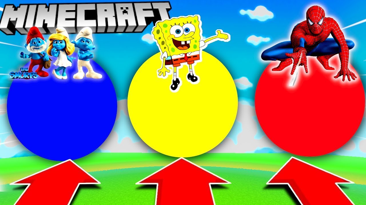 NIE WYBIERZ ZŁEJ PLANETY (SMERFY, SPONGEBOB, SPIDERMAN) MINECRAFT MATRUNER I LUCY