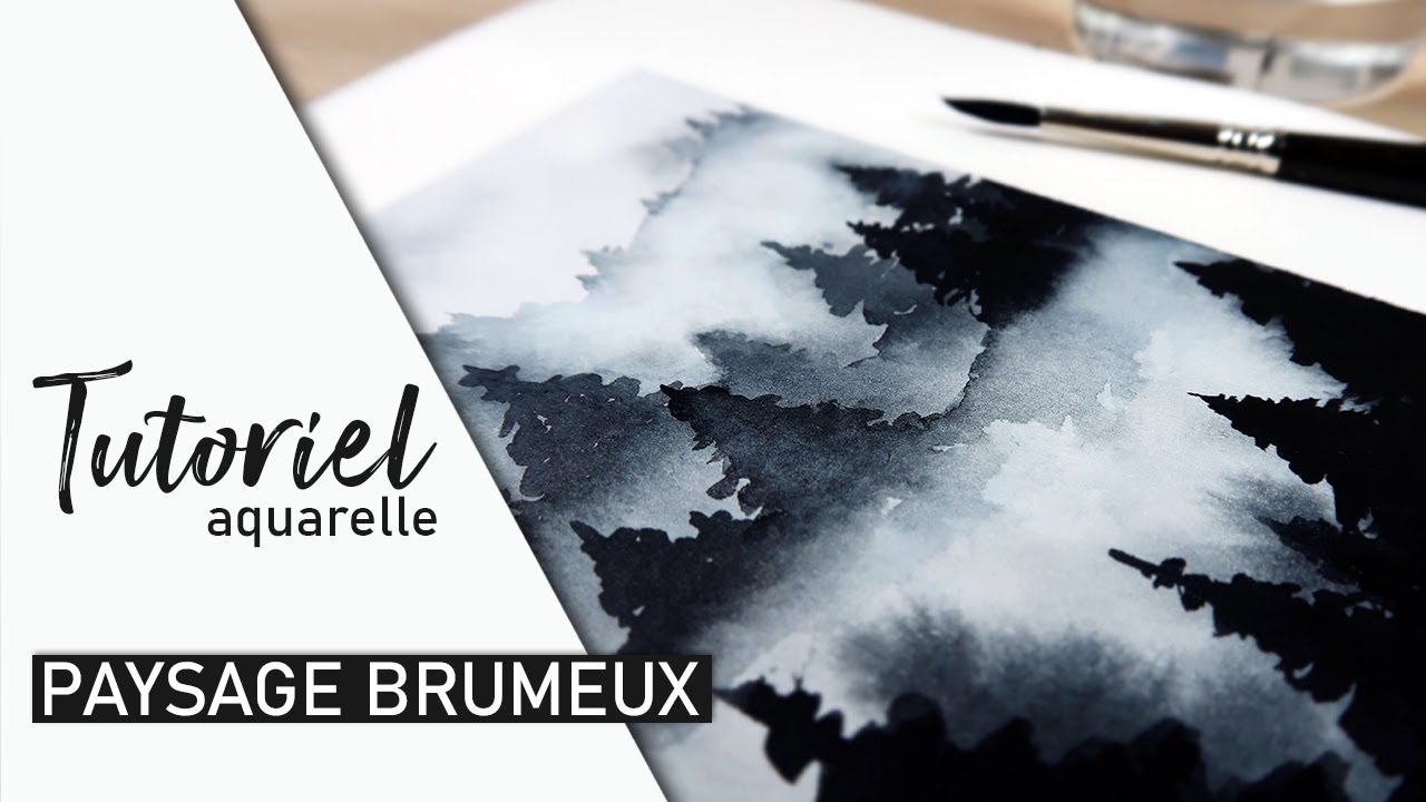 TUTO AQUARELLE Faire une forêt dans la brume en quelques étapes simples