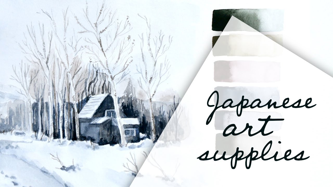 Painting with JAPANESE ART SUPPLIES | Boku Undo E sumi set