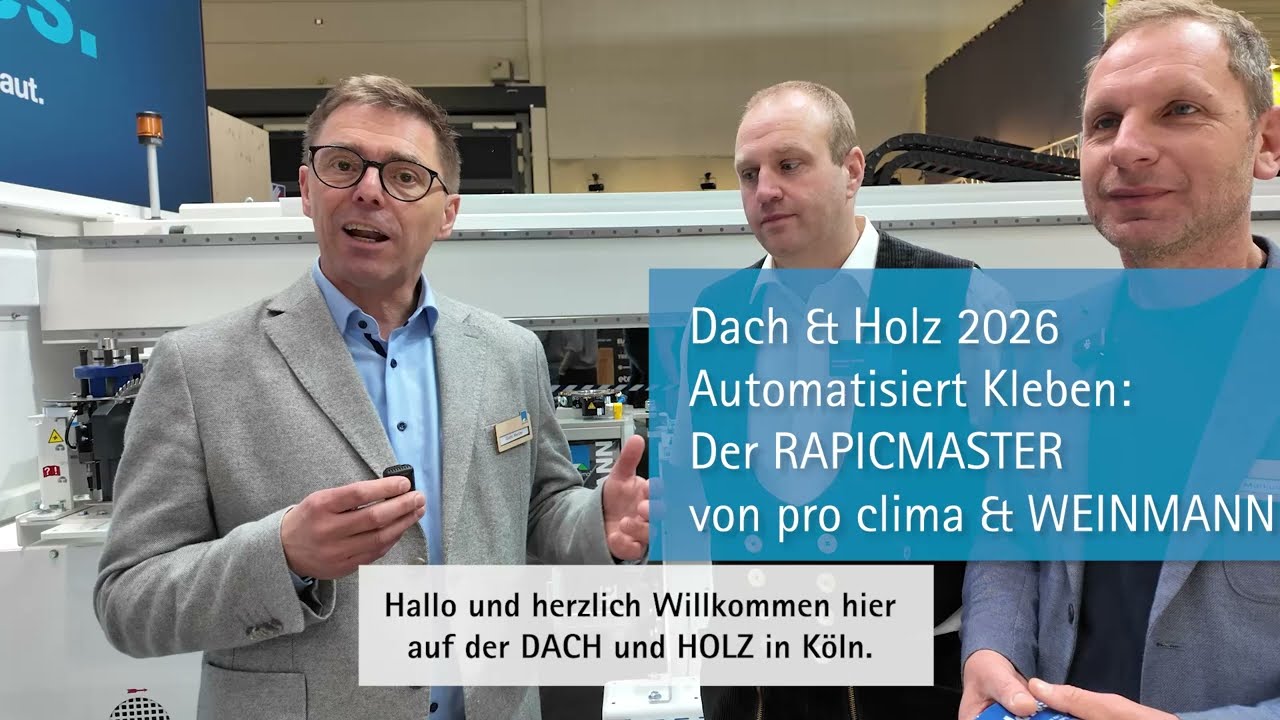 Dichtbandauftrag leicht gemacht - Der RAPICMASTER von WEINMANN und pro clima im Einsatz