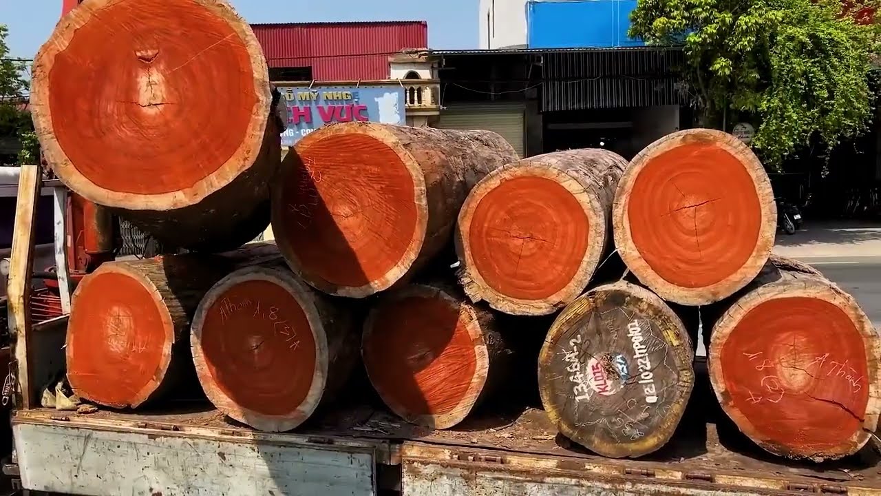 Turning Giant Redwood Logs In The Factory Woodworking Secrets Craftsman With 50 Years Of Experience