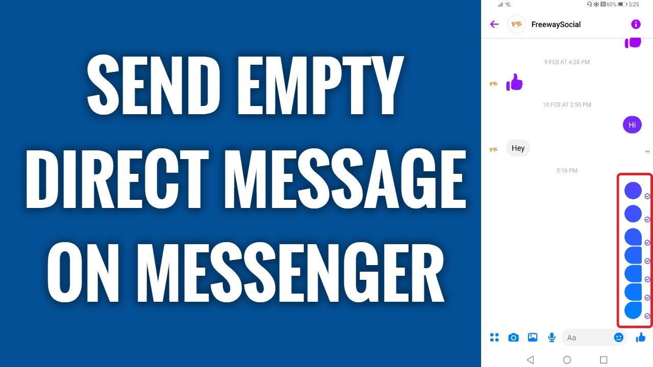 How To Send Empty Direct Message On Messenger