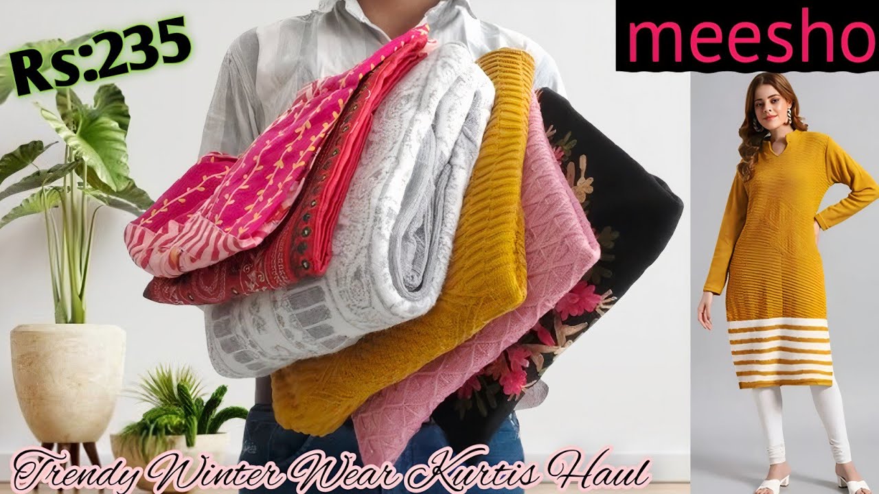 Meesho Latest WINTER Dresses Kurti Haul | Start Rs 235 | Meesho Partywear Kurta Sets Haul 😍🥶👗#meesho