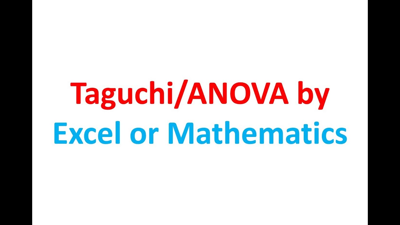 Taguchi Part 2! Calculation of R2 and Adj R2 by mathematics! ANOVA and its values by Math/Excel