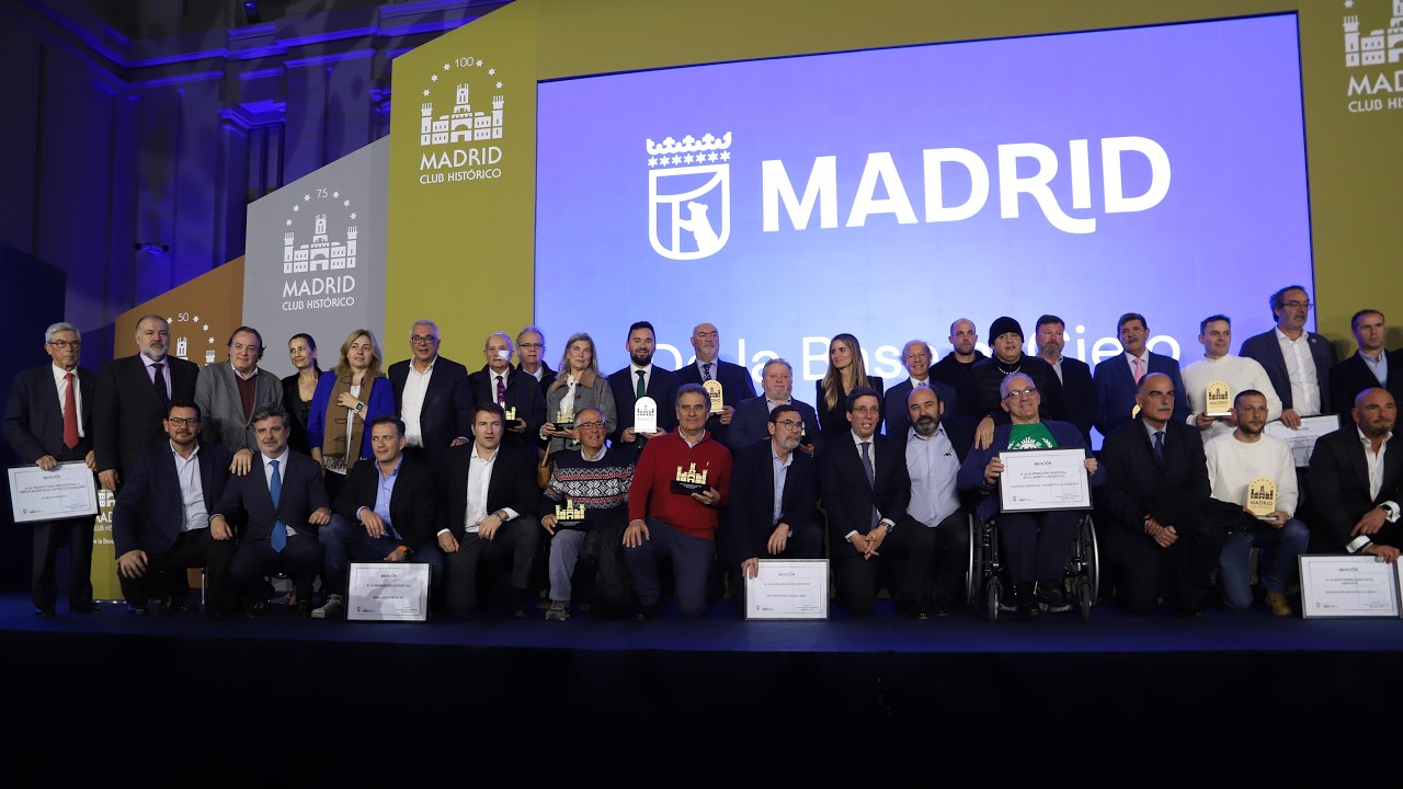 El Ayuntamiento de Madrid homenajea al deporte base en la Gala de los Clubes Históricos Deportivos
