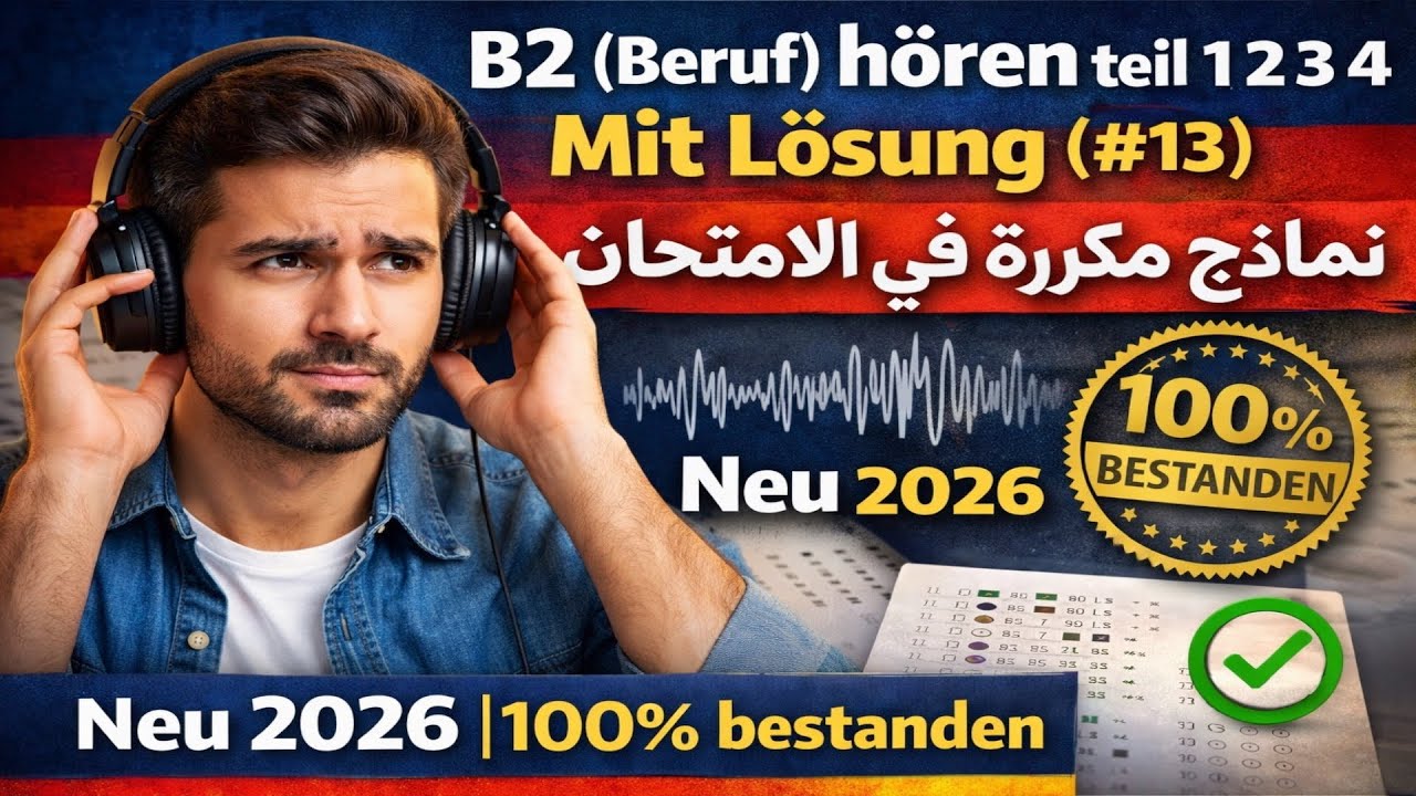 B2 Beruflich Hören | Teil 1–4 mit Lösung (neu 2026) 🔥 نماذج مكرّرة في الامتحان | 100% bestanden |#13