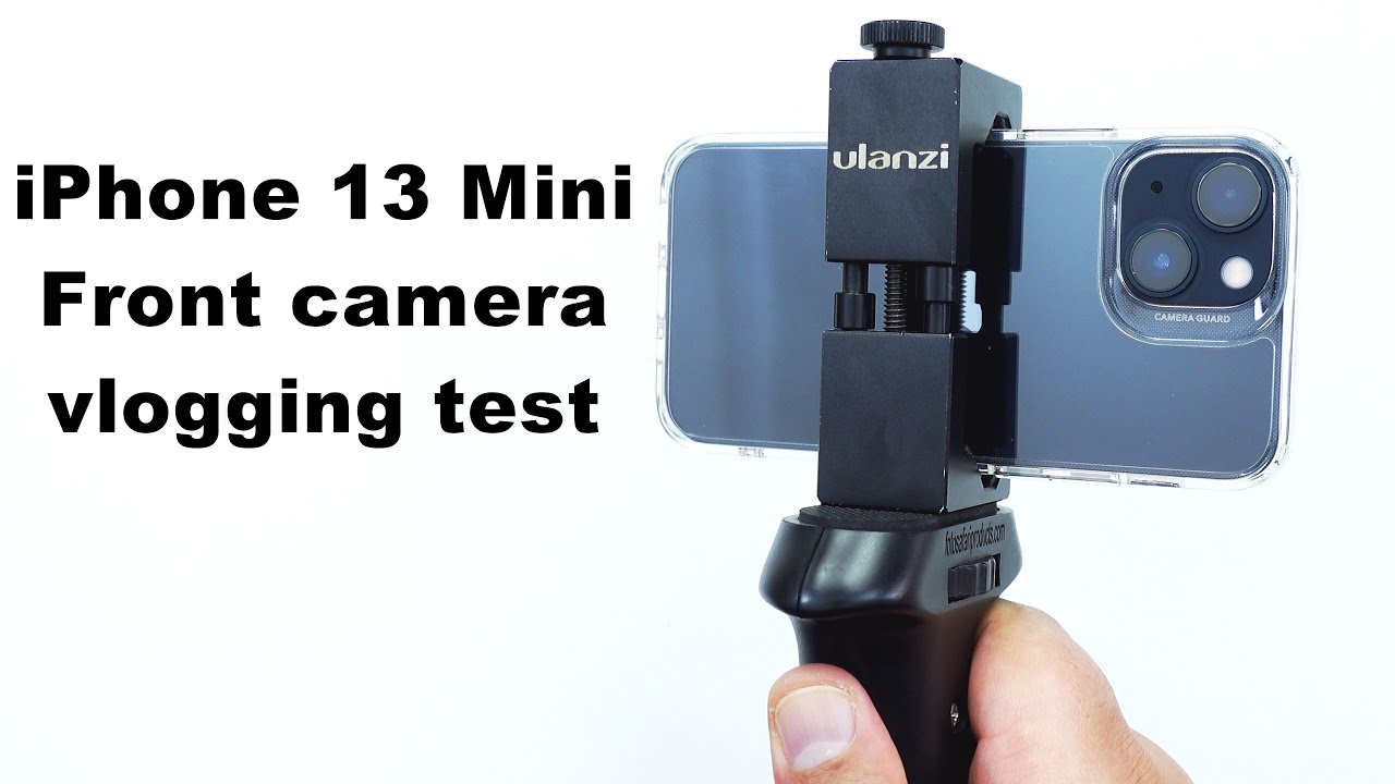 Vlogging on an iPhone 13 Mini using the front selfie camera with a RODE Lavalier GO external mic