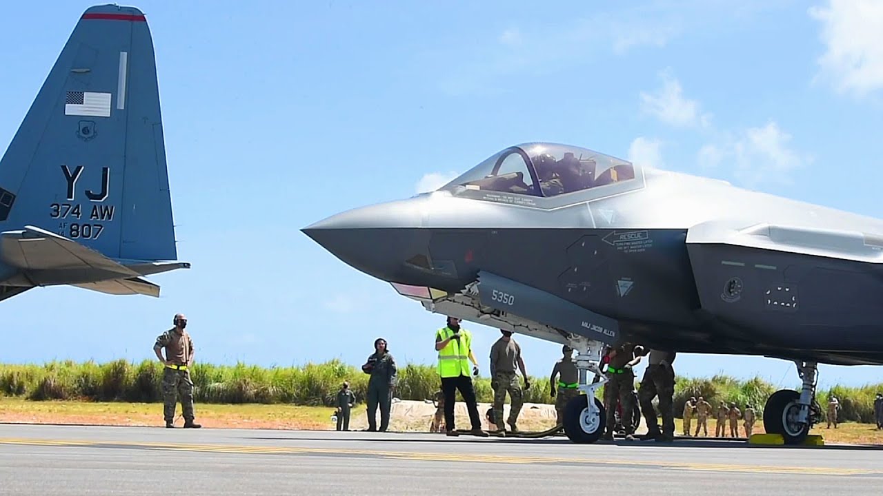 F-35A Makes Emergency Landing at Makeshift Airbase for Mid-Flight Refueling