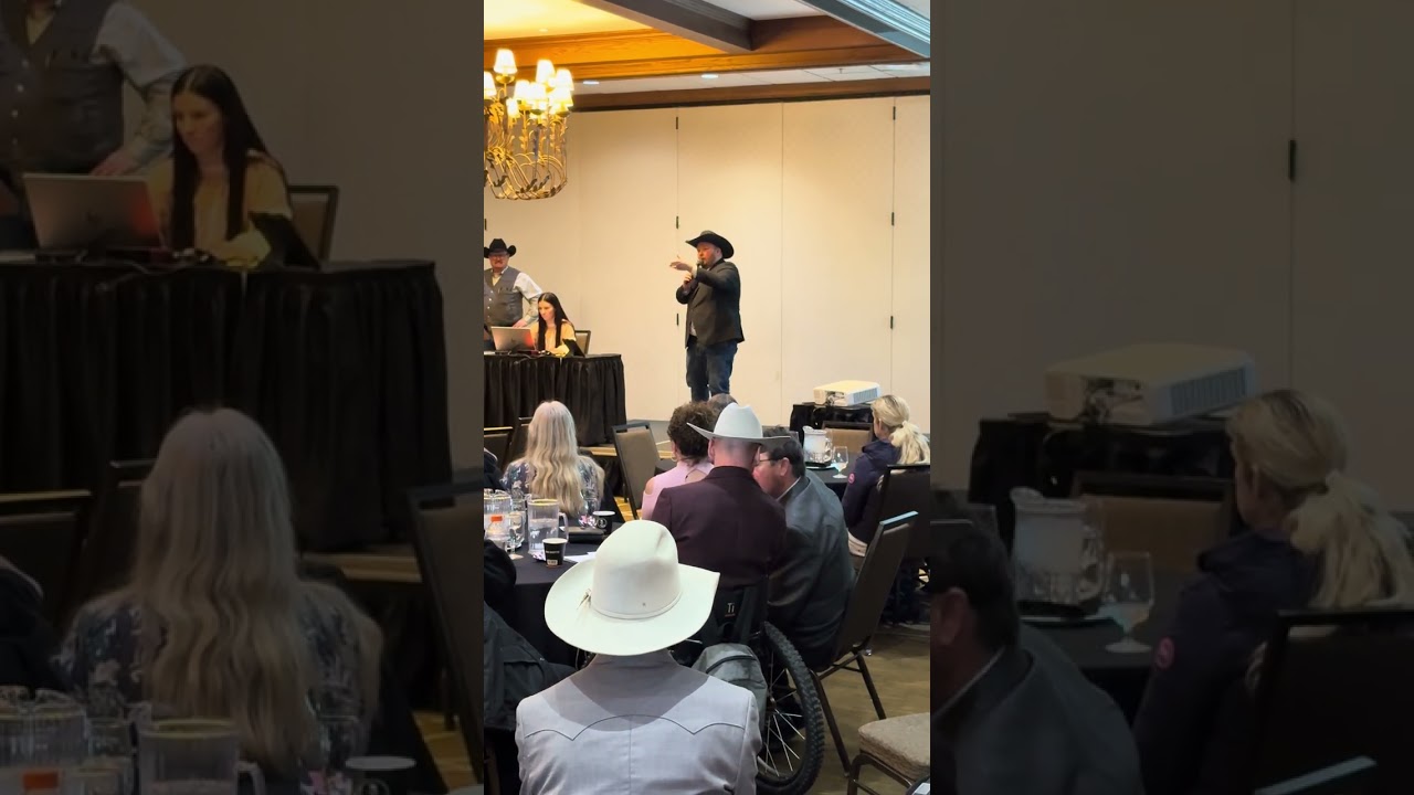 Auctioneer TJ Walker at the 2026 Canadian All Around Auctioneer Championship.