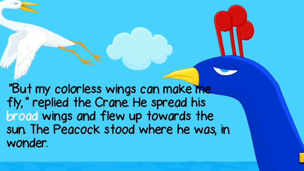 The Peacock AndThe Crane AnimatedStory #learnenglish #BadTimeStories#MyStoryAnimated #LoveStory