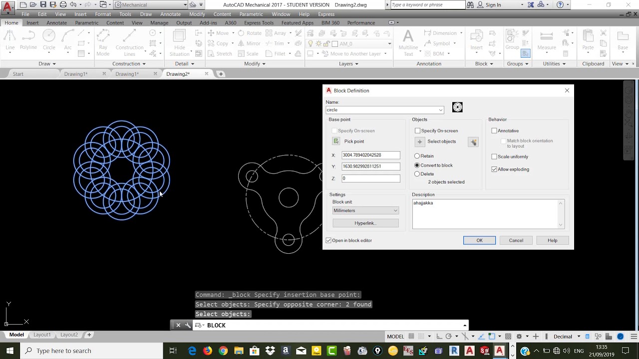 أوتكاد ميكانيكال طريقة نسخ الرسم من ملف لاخر 3 AutoCAD Mechanical
