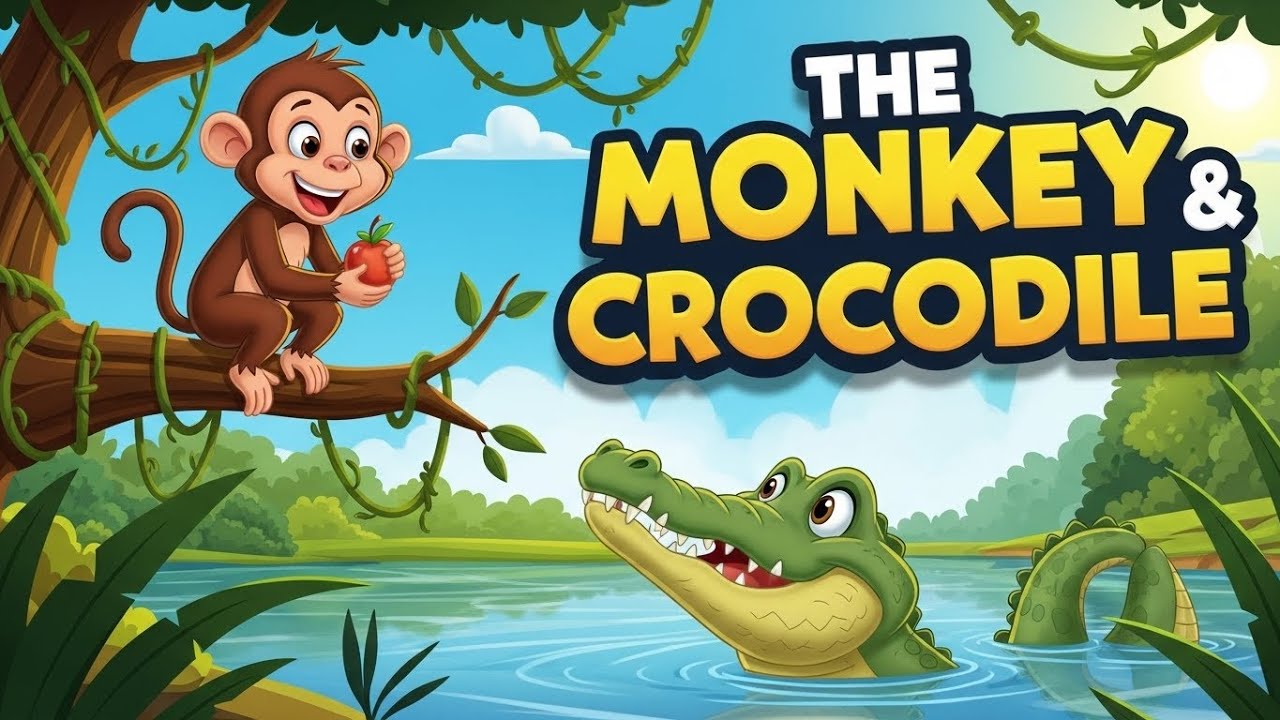 Friendship and Trust  The Monkey &  Crocodile । English Morar Story