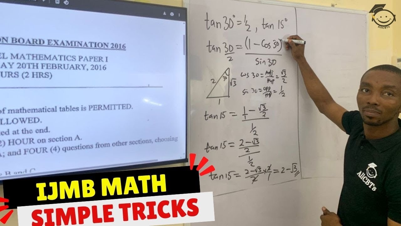 IJMB PAST QUESTION MATH - Section B