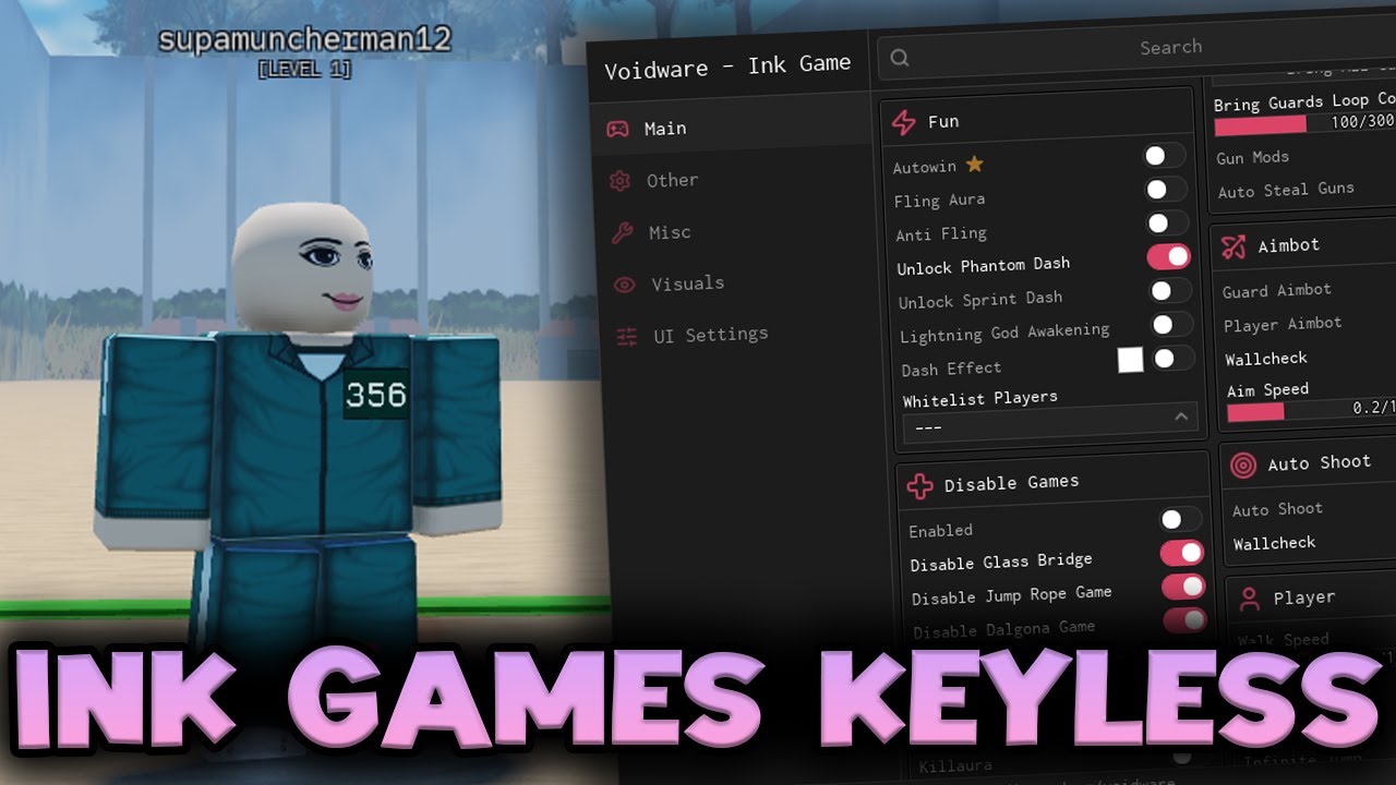 VOIDWARE Ink Games Script Keyless Hub &mdash; ROBLOX ЭКСПЛУАТАЦИЯ