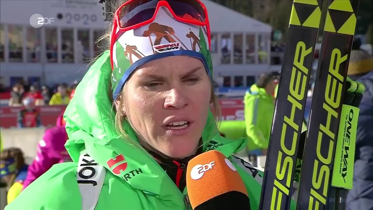 Antholz-2017. Comments from Nadine Horchler and Laura Dahlmeier after mass start