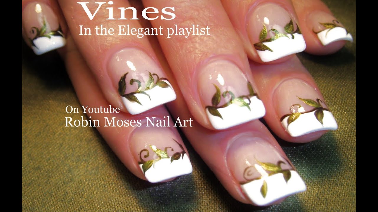 Nail Art - Gold Nails! Elegant Vine Nail Design Tutorial