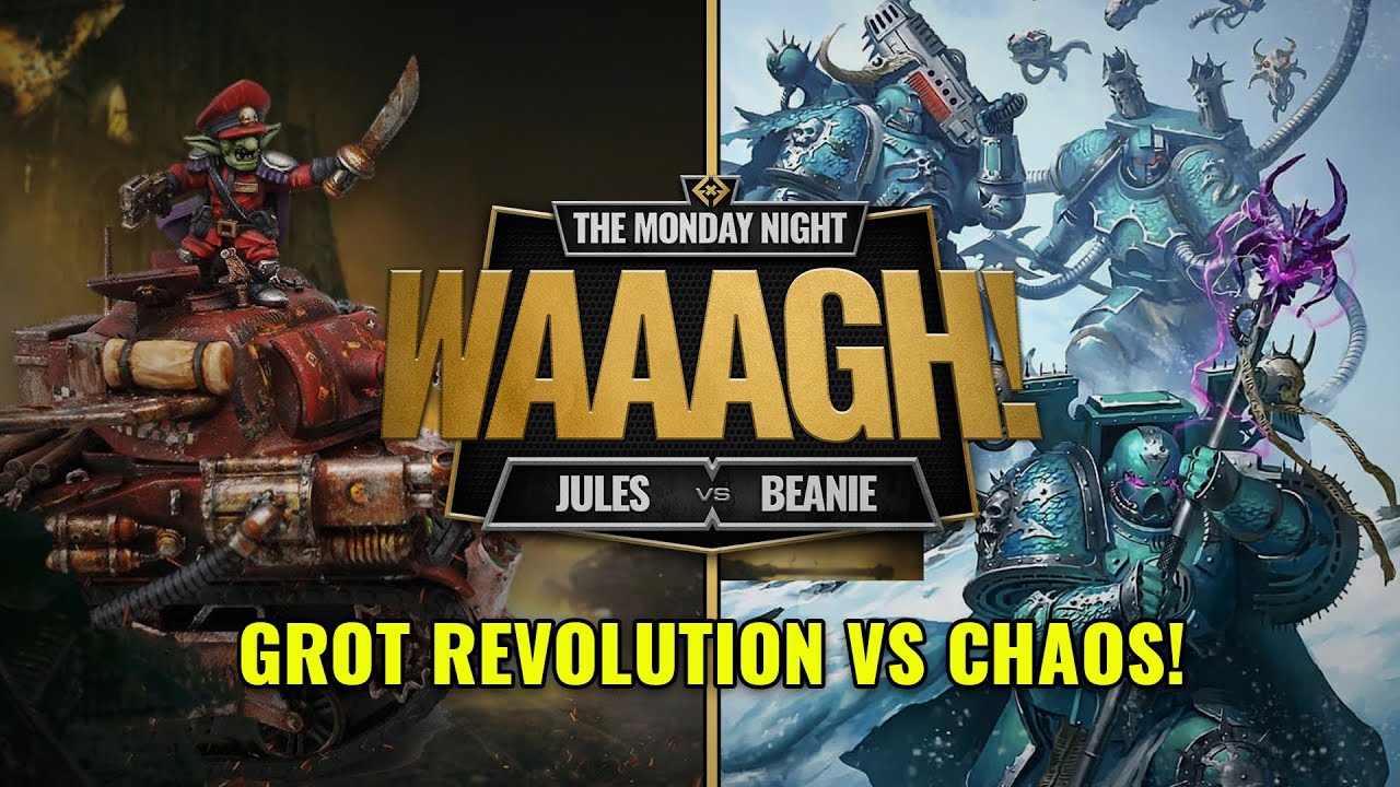 STOP DYING YOU COWARDS! Grot Revolution Army Vs Chaos 1,000 Point Bat Rep