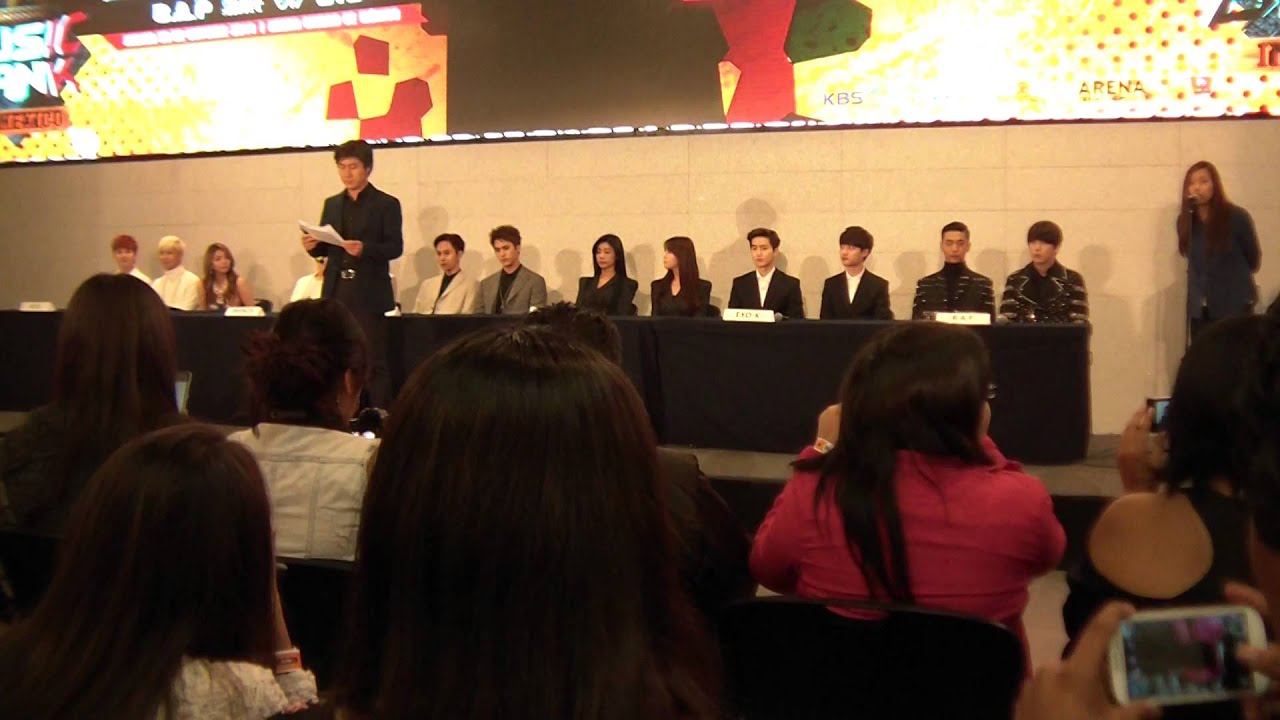 141030 Music Bank in Mexico Press Conference part 1