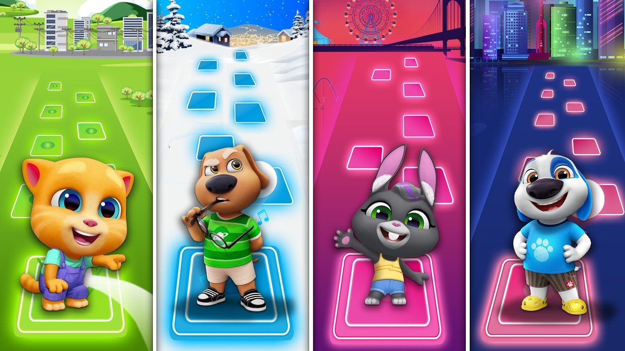 Talking Tom & Friends 🎶 Tiles Hop EDM Rush