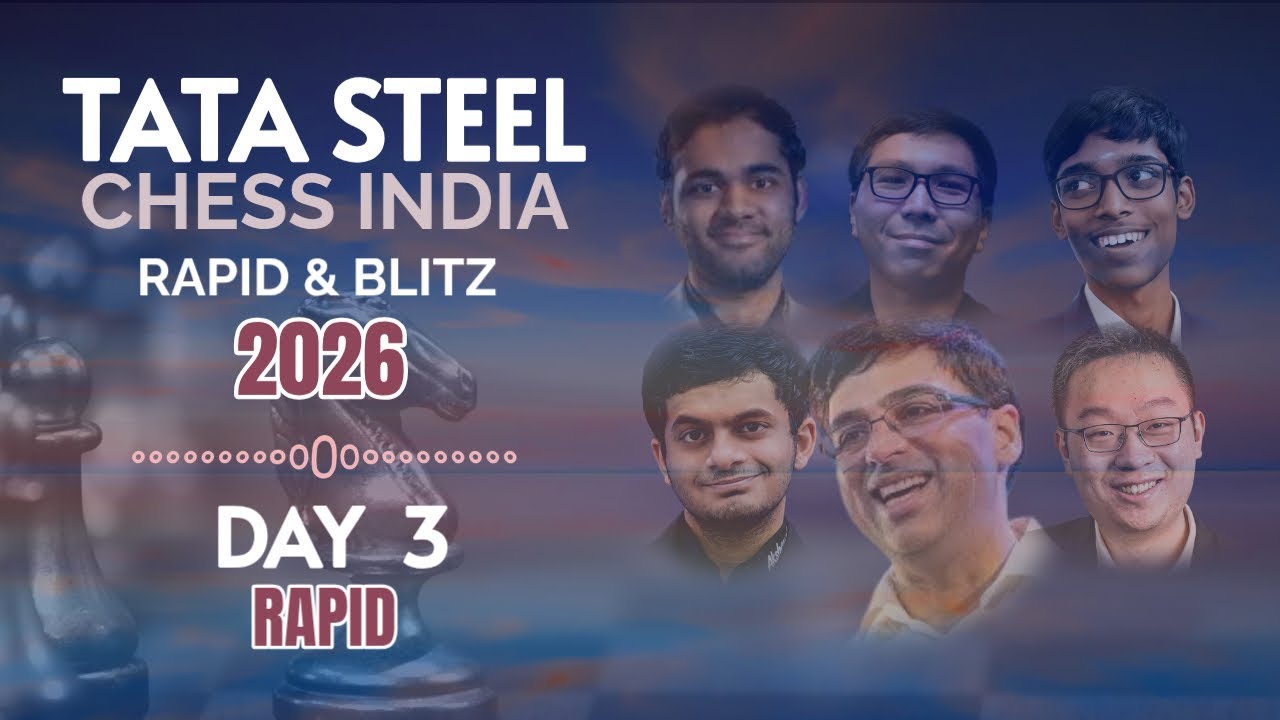 TATA STEEL CHESS INDIA 2026 | DAY 3 | ANAND-ERIGAISI-WESLEY SO- NIEMANN-SARIN-GUJRATHI-PRAGGNANANDHA