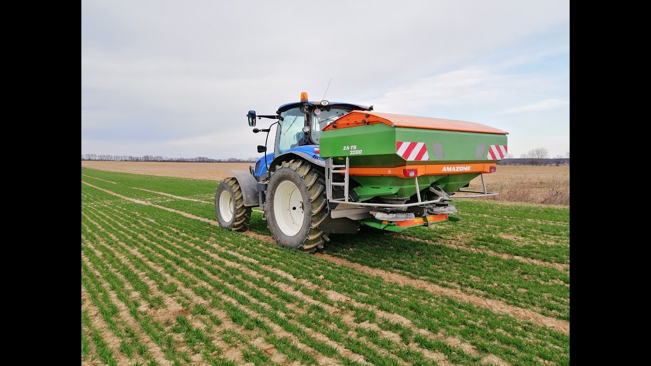 Cab View | New Holland T6.175 & Amazone ZA-TS 3200 Profis Hydro | Műrágyaszórás 2019.