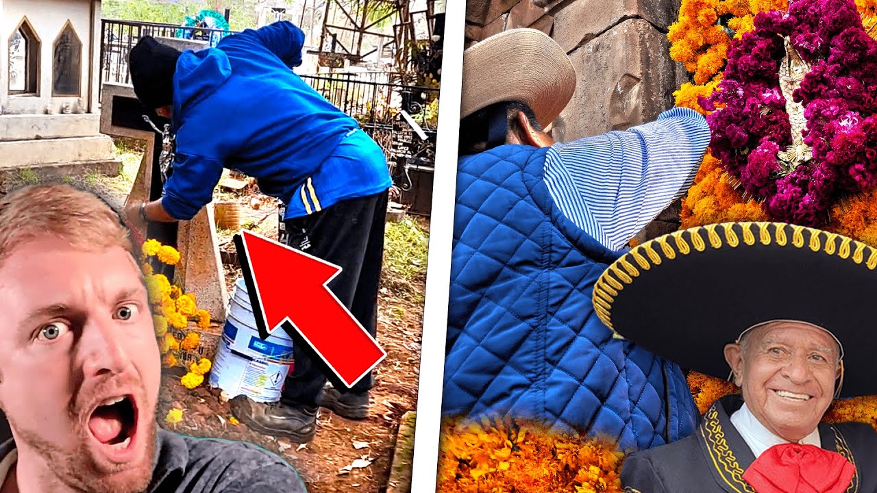 Gringo PREPARA ADORNO de DIA DE MUERTOS - VE LLORONA  por PRIMERA VEZ