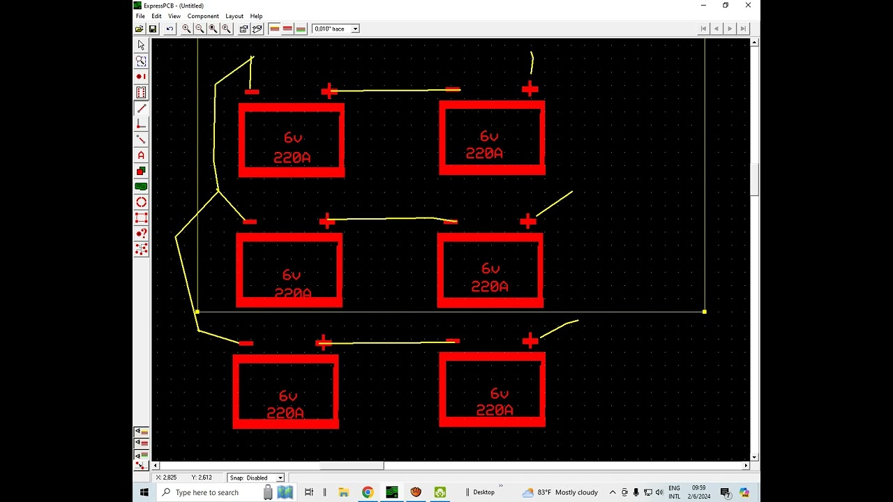 Como conectar 6 baterias de 6v a un inversor de 12v.