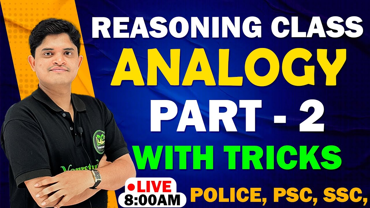 Reasoning Analogy part 2 | Reasoning for Competitive Exams | police, ssc, rail