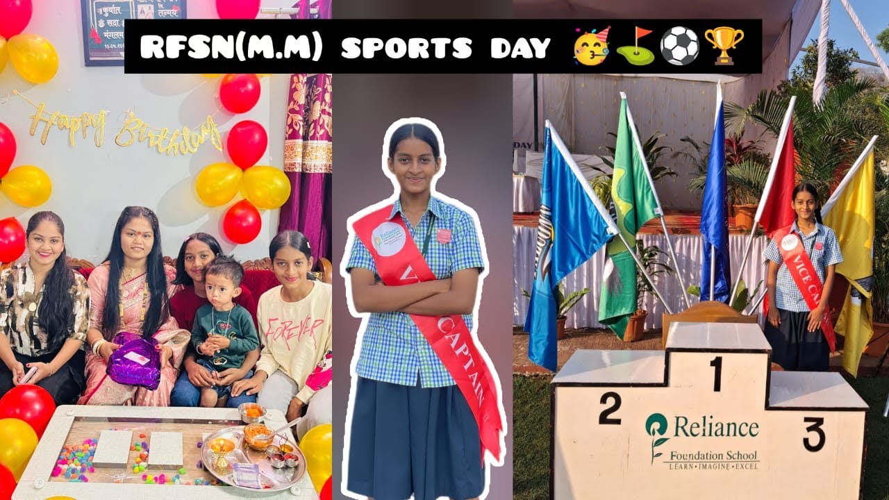 Reliance foundation school ( sports day ) 😍🥳|| vardanigadmale || vlog ||