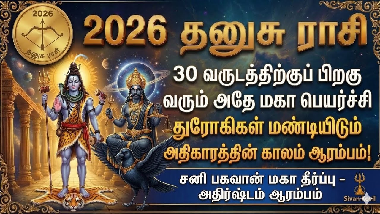 2026 தனுசு ராசி: அர்த்தாஷ்டமச் சனி ஆரம்பம்! சோதனையா? சாதனையா? மகா தீர்ப்பு! | Dhanusu Rasi 2026