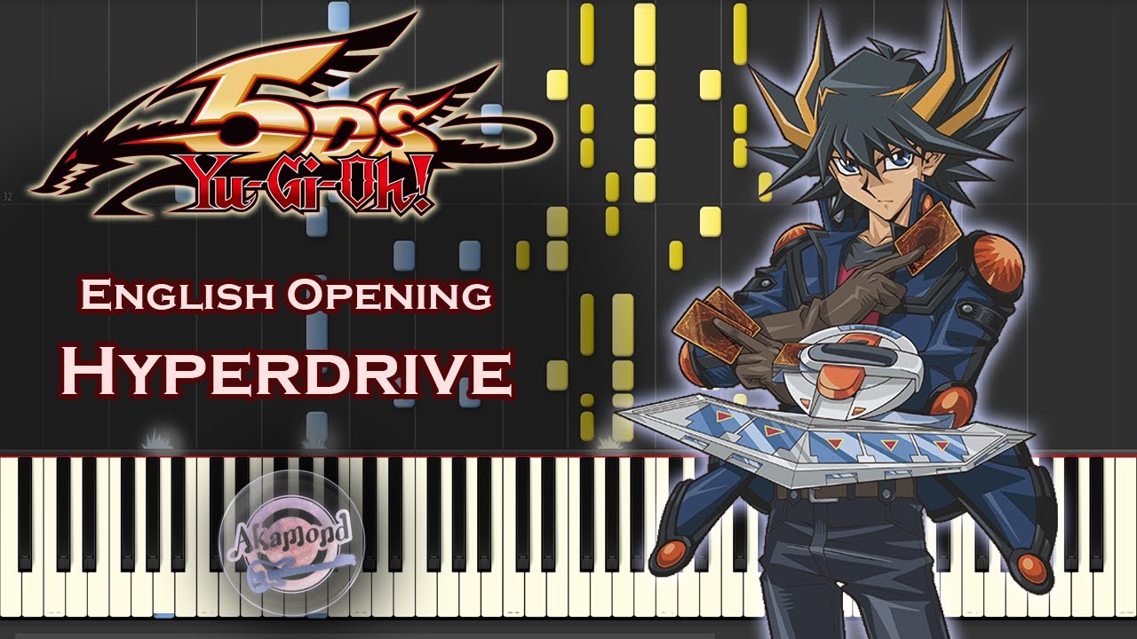 YuGiOh 5Ds Opening Hyperdrive Piano Cover / Synthesia Tutorial