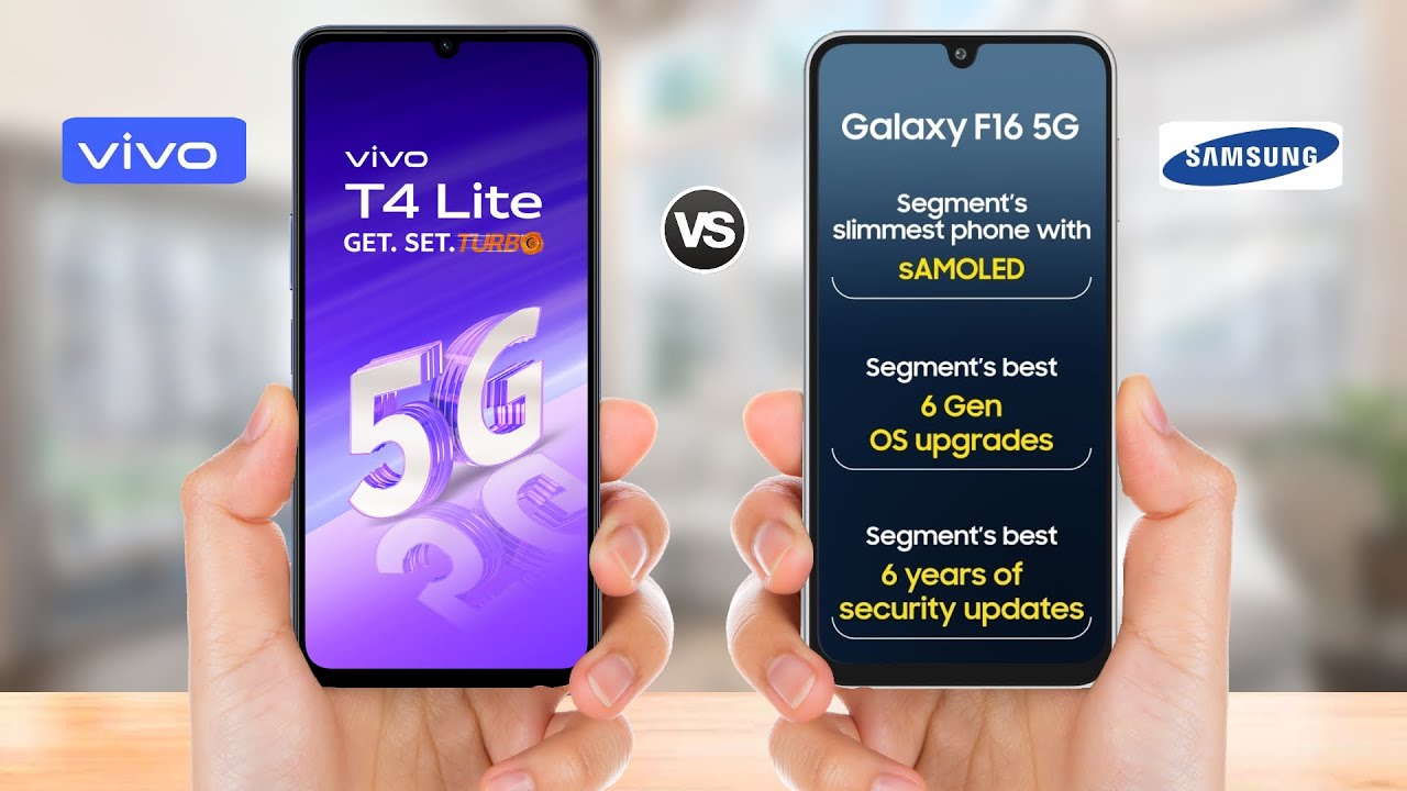 Vivo T4 Lite 5G vs Samsung Galaxy F16 5G || Full Comparison