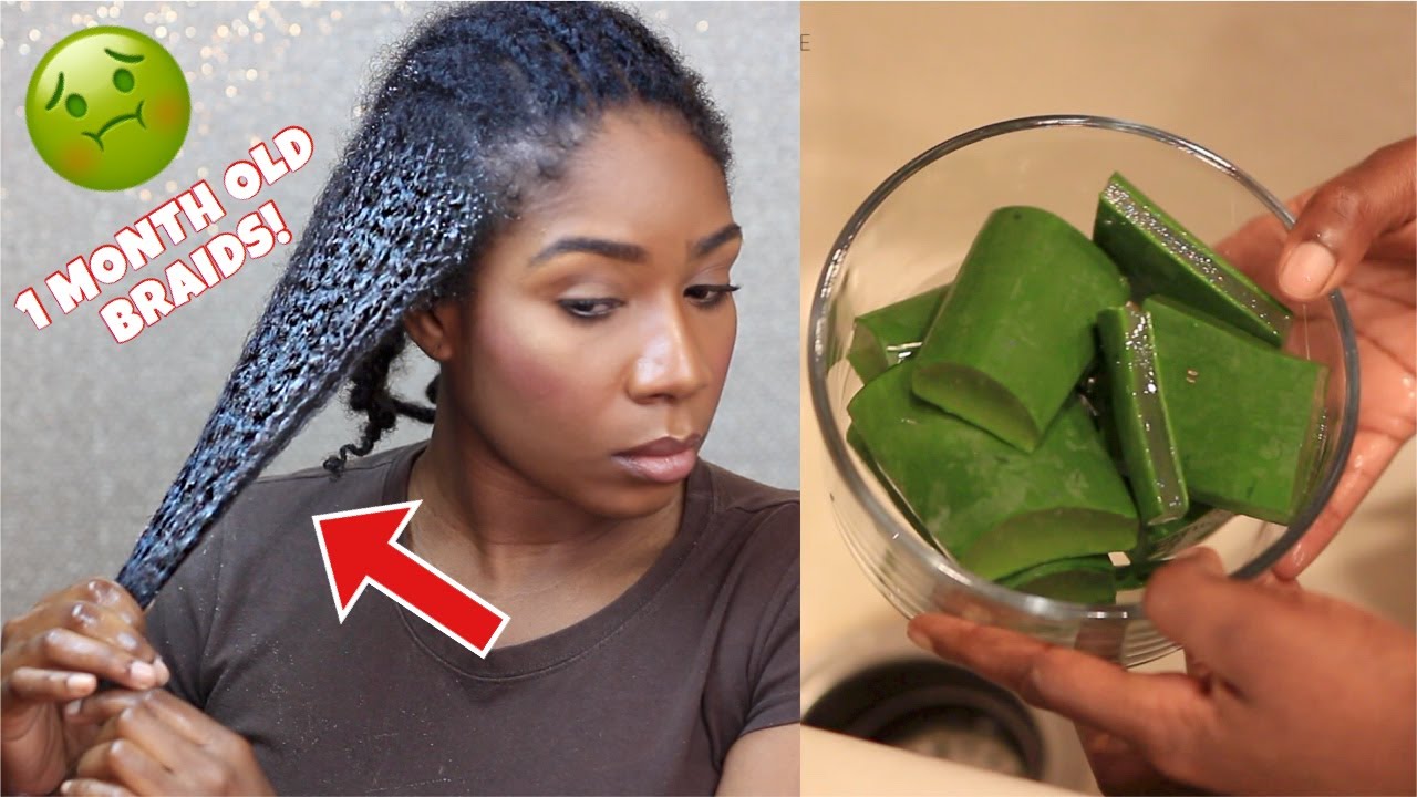 Taking Out my 1 MONTH OLD CORNROWS w/ ALOE VERA FOR MASSIVE HAIR GROWTH | DETANGLING NATURAL HAIR