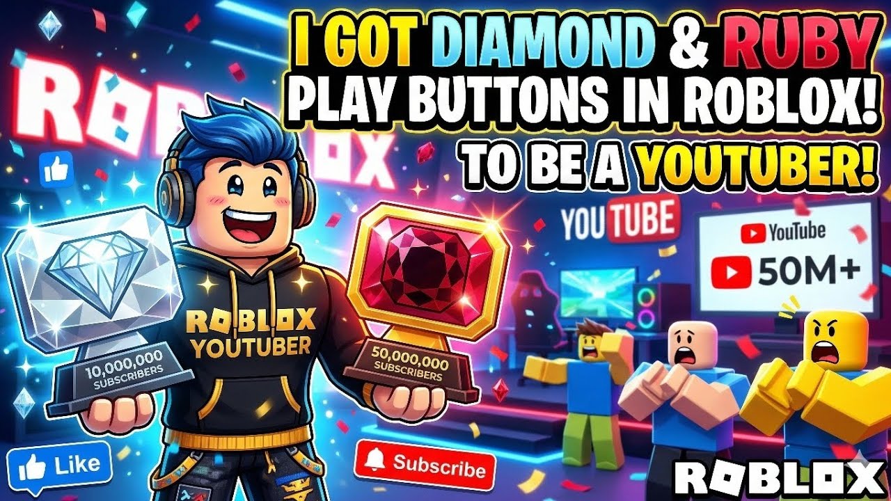 I GOT THE IMPOSSIBLE DIAMOND & RUBY PLAY BUTTONS IN ROBLOX! (OMG)