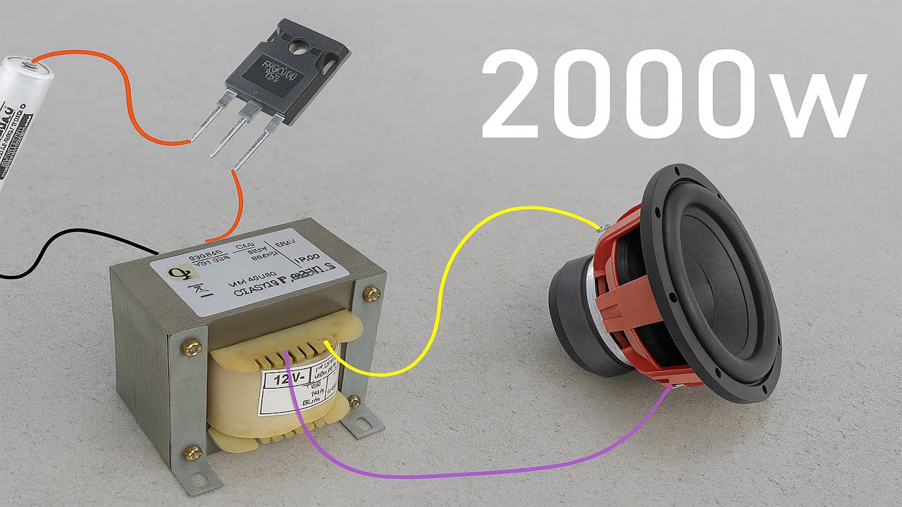 DIY мощный ультрабасовый усилитель BTL MOSFET, трансформатор, без микросхемы, простая схема