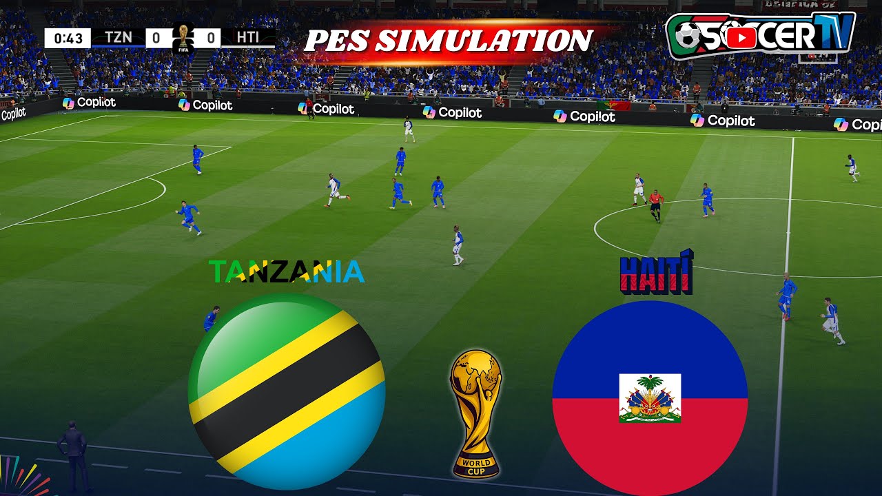 Haiti vs Tanzania- World Cup 2026 Mode | Full Match All Goals | PES 21 Simulation Gameplay