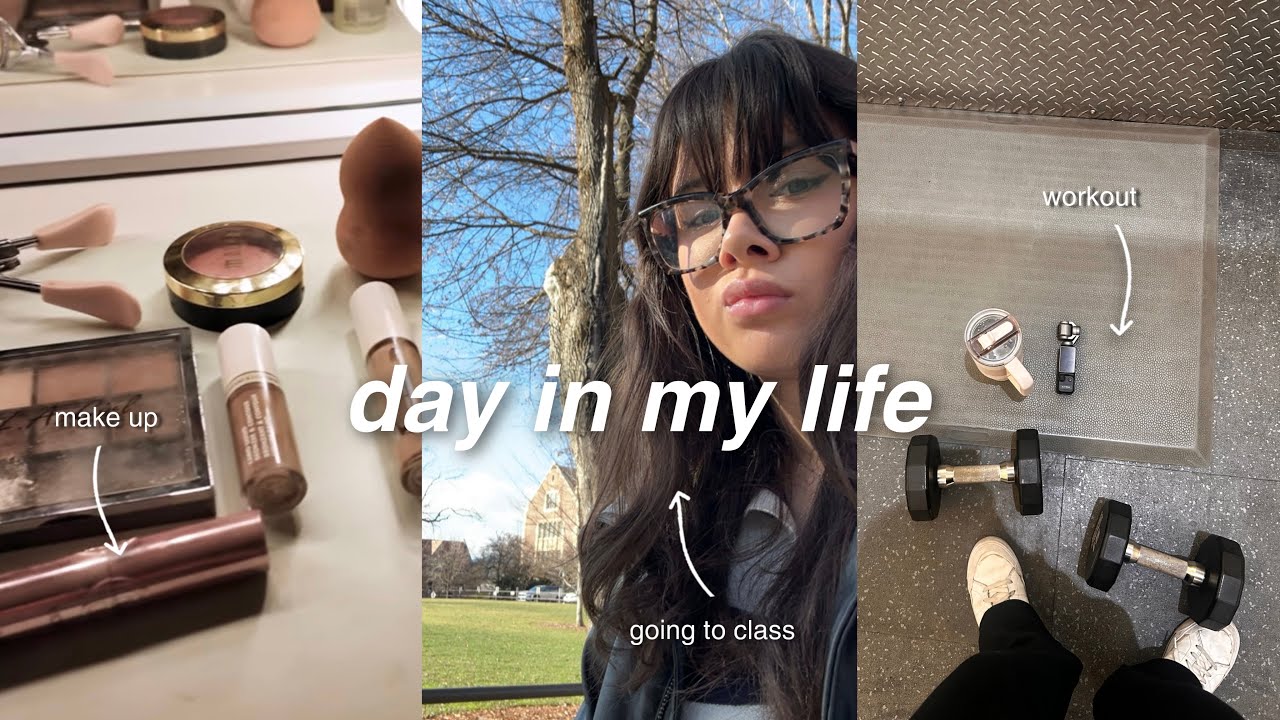 college day in my life 🎧 *junior yr* | studying, gym, working
