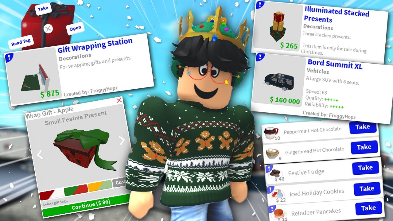 НОВОЕ РОЖДЕСТВЕНСКОЕ ОБНОВЛЕНИЕ ОТ BLOXBURG... УПАКОВКА ПОДАРКОВ, НОВЫЕ ПРОДУКТЫ, АВТОМОБИЛЬ И МН...