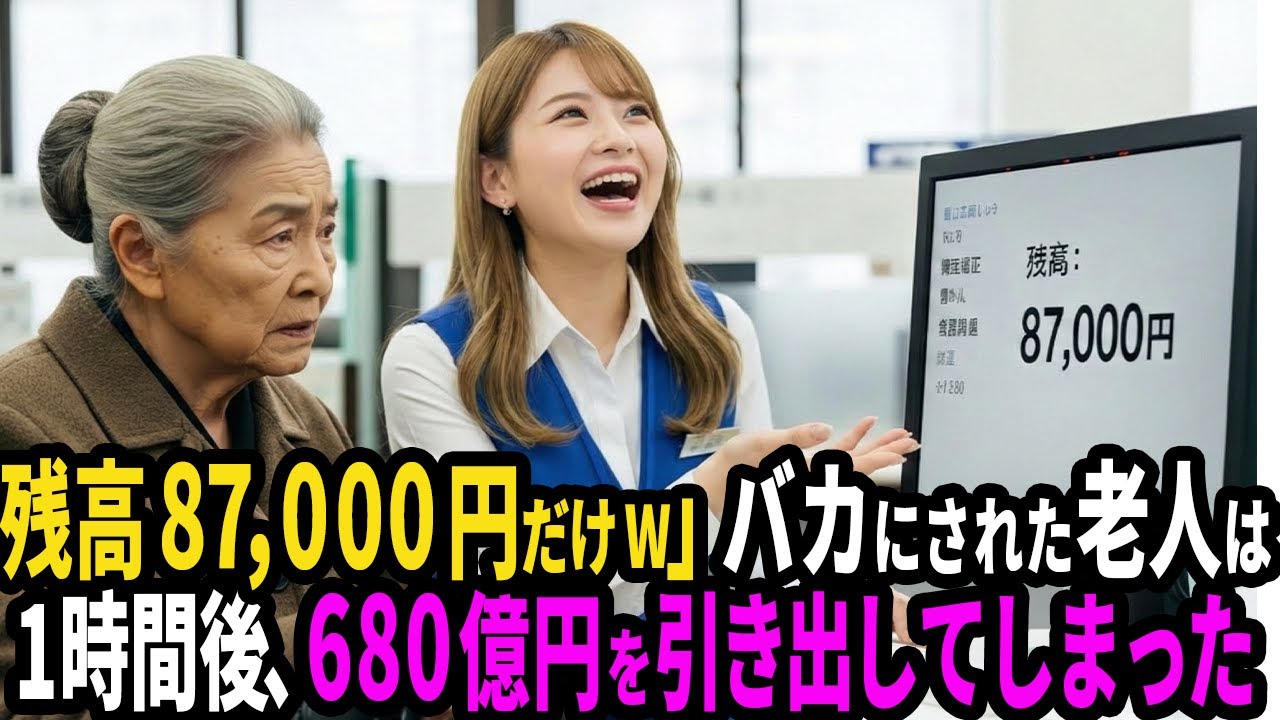 老人を認知症扱いした銀行員たち―1時間後、彼らは土下座！しかし無職になった！銀行も無くなり、彼らは・・・