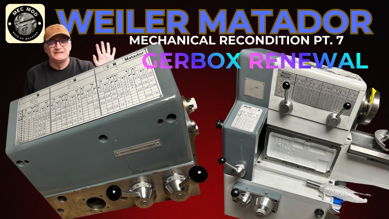 Weiler Matador Lathe – Bent Feed Shaft, Norton Gearbox Renewal, & Control Plates, Part 7